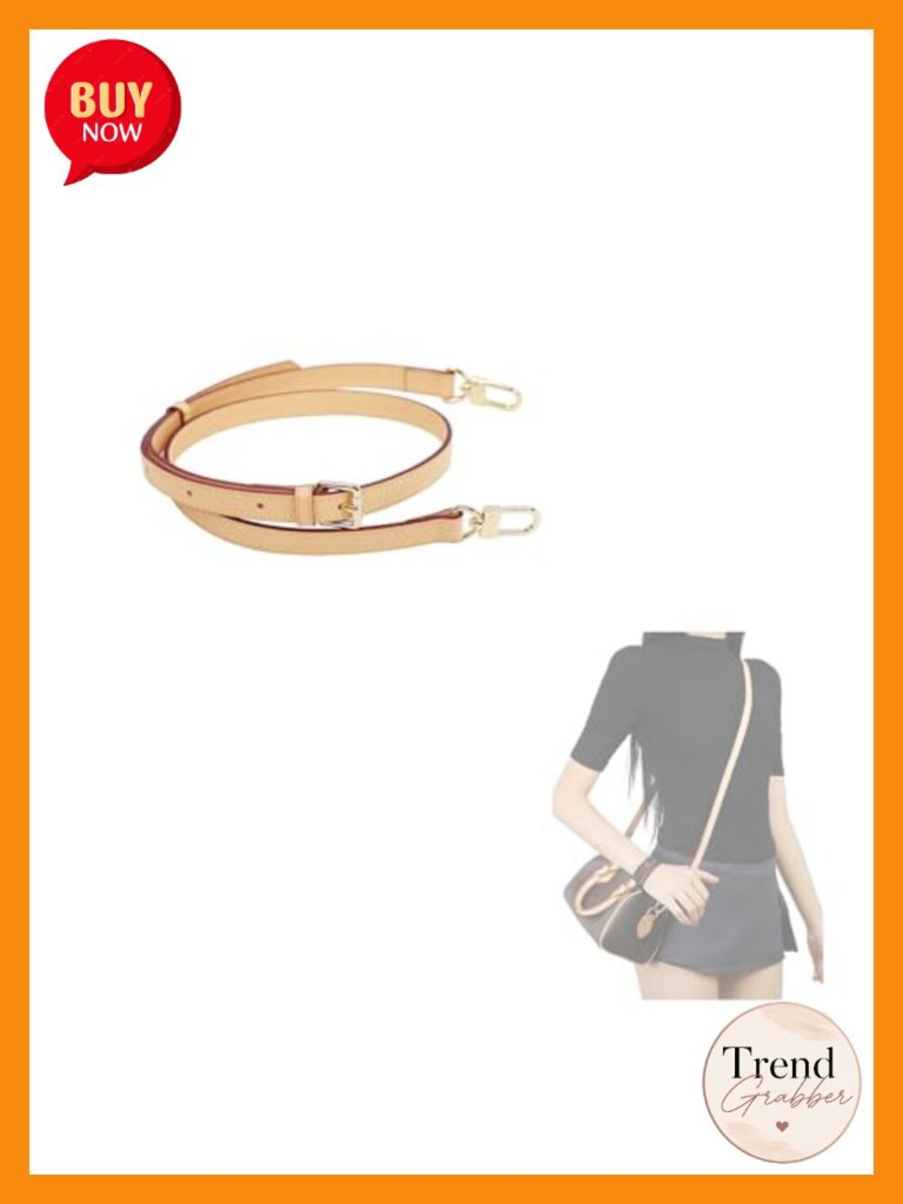 Adjustable Vachetta Leather Shoulder Strap for Speedy Bag